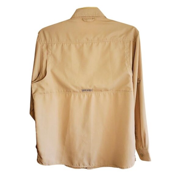 Realtree Fishing Shirt Men’s M | Beige Vented Long Sleeve Button Up Outdoor Gear - Picture 3 of 5